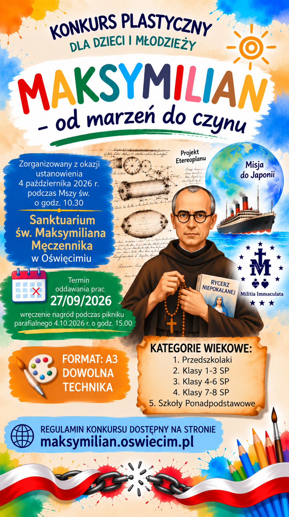 Konkurs plastyczny ku czci św. Maksymiliana